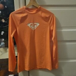 Pink Long Sleeve Rash Guard with Logo